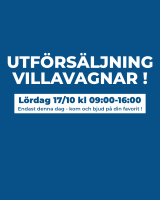 Utförsäljning av villavagnar, endast 17 oktober